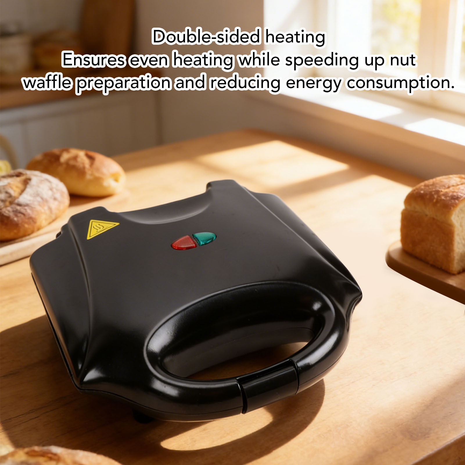 Walnut  Maker 750W 12 Capacity - Mini Waffle Maker Machine 评论和价格