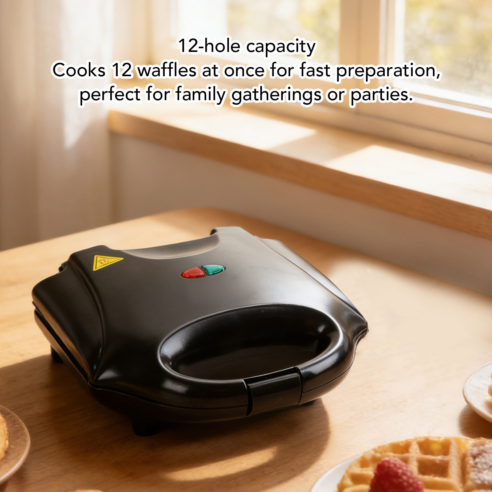 Walnut  Maker 750W 12 Capacity - Mini Waffle Maker Machine 评论和价格