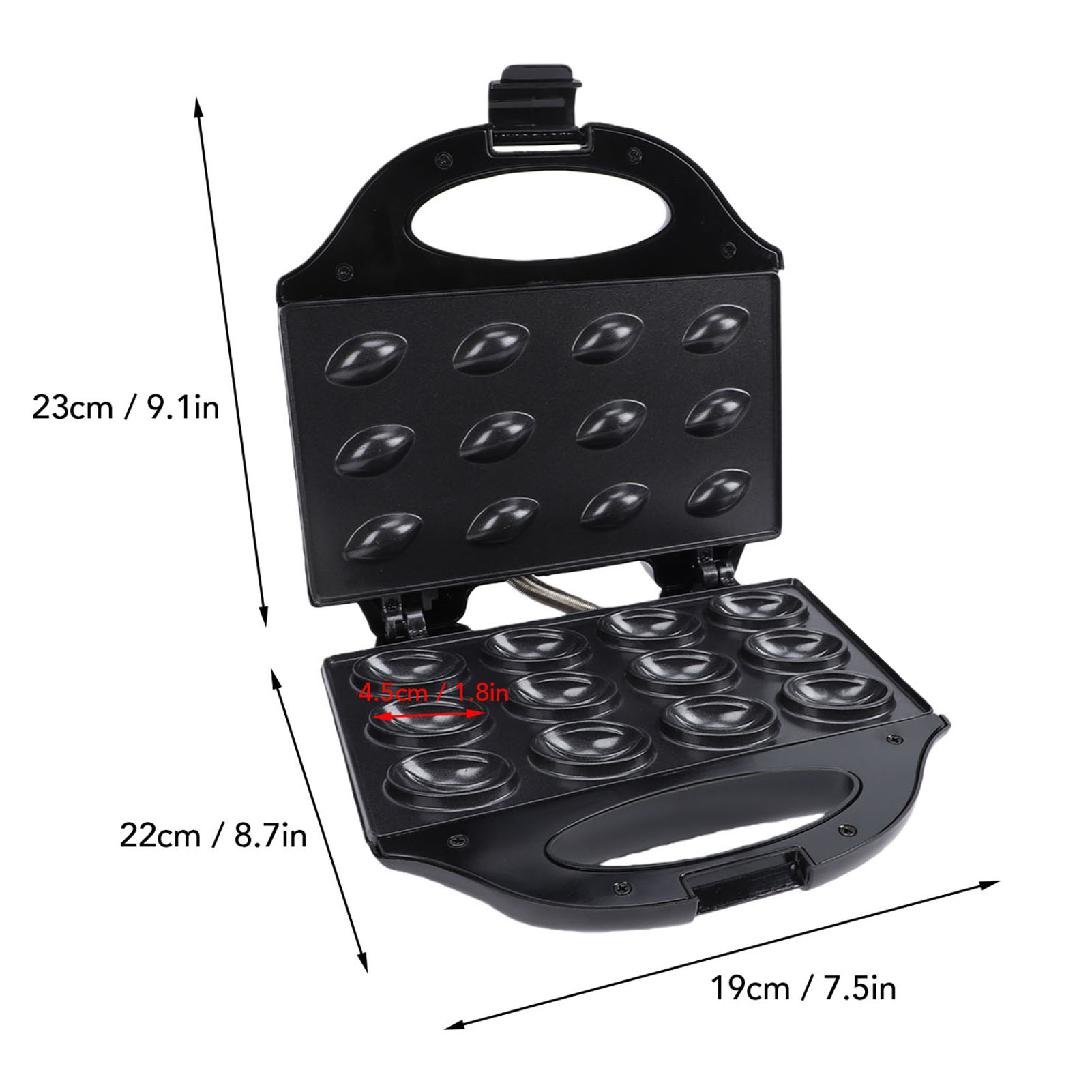 Walnut  Maker 750W 12 Capacity - Mini Waffle Maker Machine 评论和价格