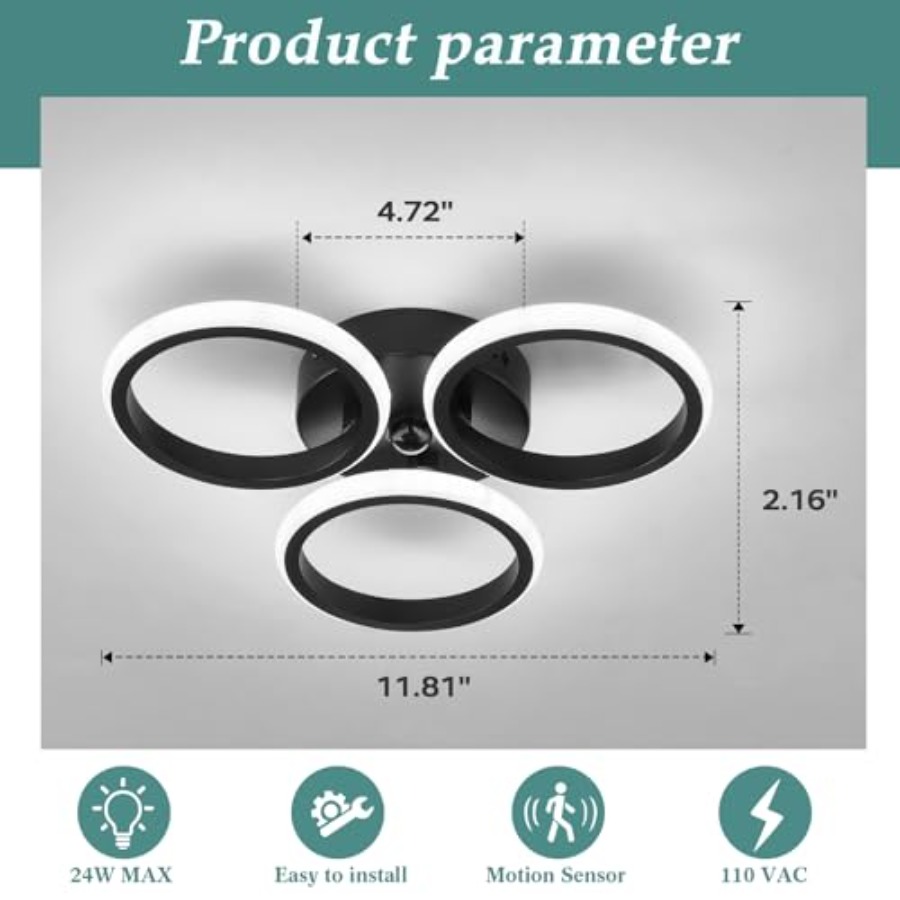 Led Light Indoor 24w Semi Flus - Laundry 评论和价格