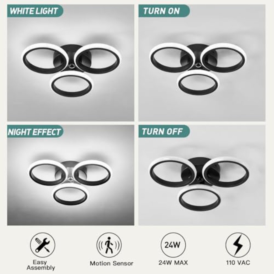 Led Light Indoor 24w Semi Flus - Laundry 评论和价格